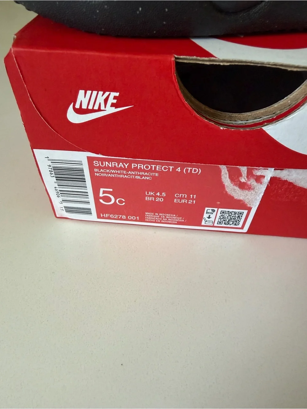 Nike Black Kids' Water Shoes with White Swoosh